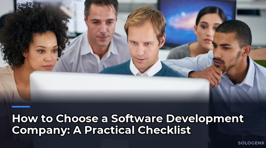 Team evaluating software development partners in a meeting