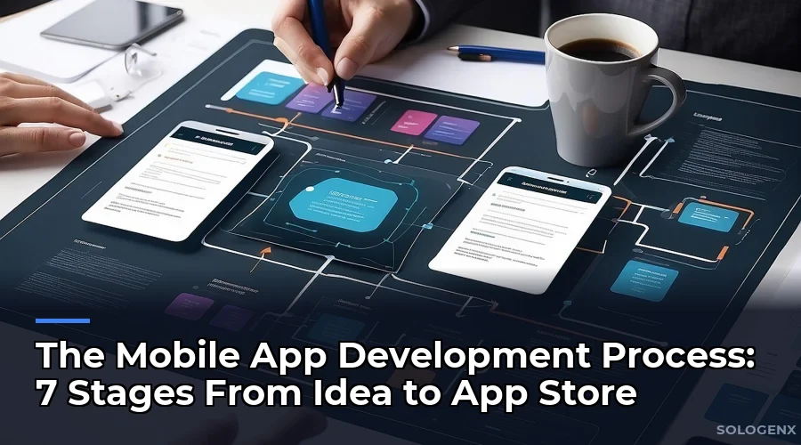 Mobile app development process stages from idea to launch