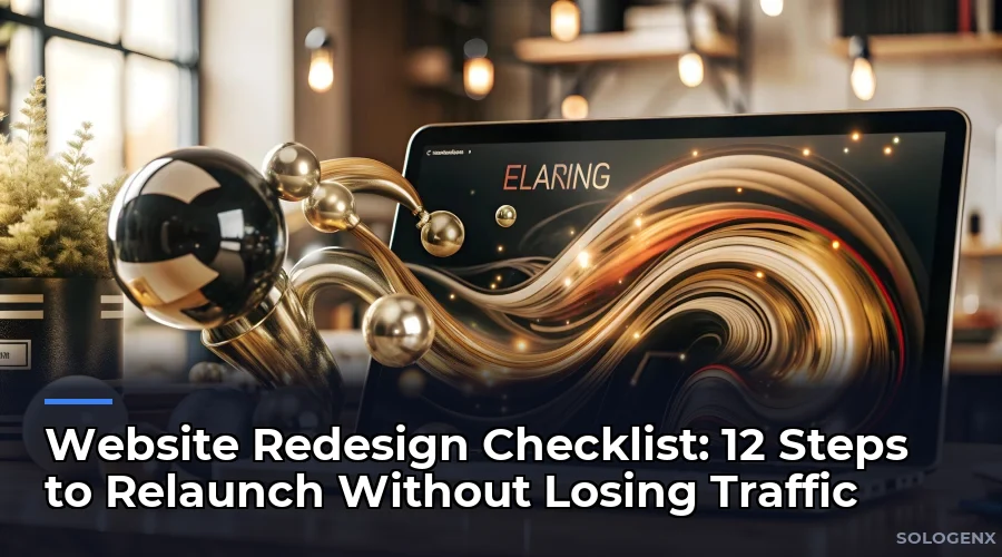 Website redesign planning checklist on a whiteboard